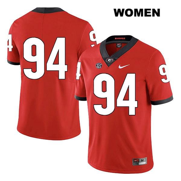 Georgia Bulldogs Women's Michael Barnett #94 NCAA No Name Legend Authentic Red Nike Stitched College Football Jersey JAQ2556NL
